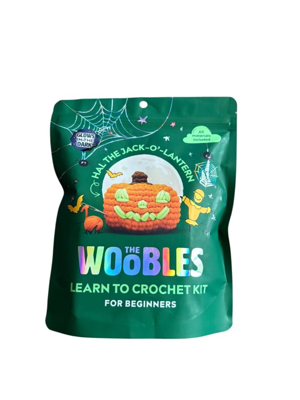 WOOBLES Hal The Jack O Lantern Halloween Pumpkin Crochet Kit New In Package